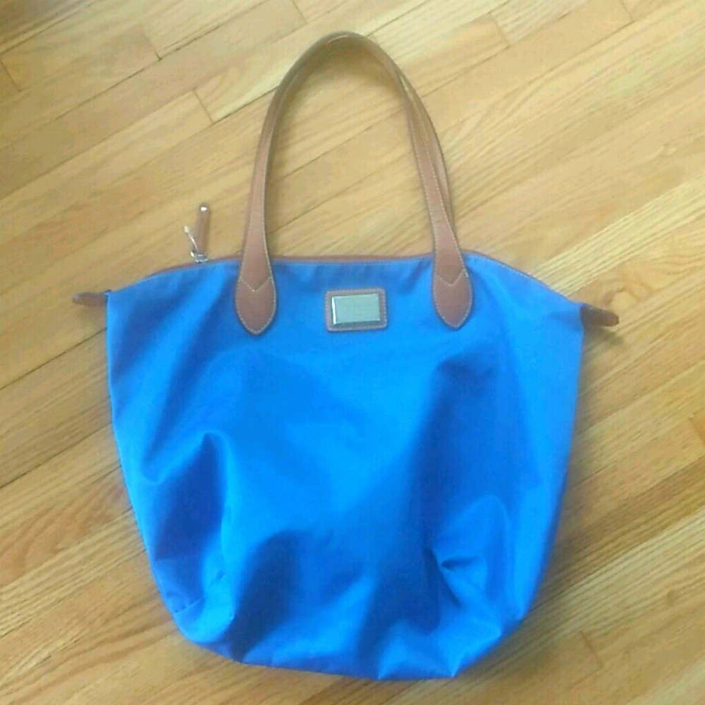 Tigananello Leather Handle Nylon Tote